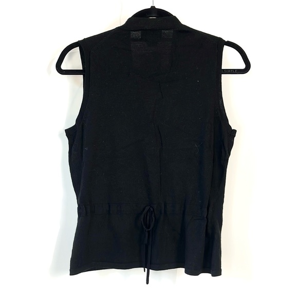 346 Brooks Brothers Black Merino Wool Buttoned Vest - Picture 2 of 7